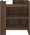 vidaXL - Nachtkastje - 45x50x50 - cm - bewerkt - hout - bruin - eikenkleurig