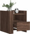 vidaXL - Nachtkastje - 45x50x50 - cm - bewerkt - hout - bruin - eikenkleurig