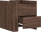 vidaXL - Nachtkastje - 45x50x50 - cm - bewerkt - hout - bruin - eikenkleurig