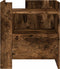 vidaXL - Nachtkastje - 45x50x50 - cm - bewerkt - hout - gerookt - eikenkleurig