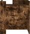 vidaXL - Nachtkastje - 45x50x50 - cm - bewerkt - hout - gerookt - eikenkleurig