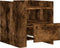 vidaXL - Nachtkastje - 45x50x50 - cm - bewerkt - hout - gerookt - eikenkleurig