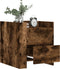 vidaXL - Nachtkastje - 45x50x50 - cm - bewerkt - hout - gerookt - eikenkleurig