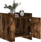 vidaXL - Nachtkastje - 45x50x50 - cm - bewerkt - hout - gerookt - eikenkleurig