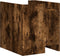 vidaXL - Nachtkastje - 45x50x50 - cm - bewerkt - hout - gerookt - eikenkleurig