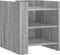 vidaXL - Nachtkastje - 45x50x50 - cm - bewerkt - hout - grijs - sonoma - eikenkleurig