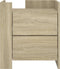 vidaXL - Nachtkastje - 45x50x50 - cm - bewerkt - hout - sonoma - eikenkleurig