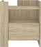 vidaXL - Nachtkastje - 45x50x50 - cm - bewerkt - hout - sonoma - eikenkleurig
