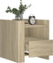 vidaXL - Nachtkastje - 45x50x50 - cm - bewerkt - hout - sonoma - eikenkleurig
