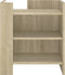 vidaXL - Nachtkastje - 45x50x50 - cm - bewerkt - hout - sonoma - eikenkleurig