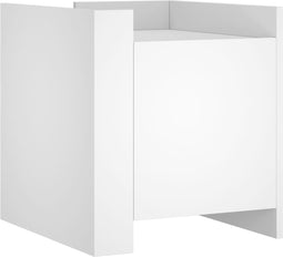 vidaXL - Nachtkastje - 45x50x50 - cm - bewerkt - hout - wit