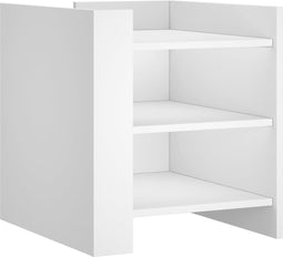 vidaXL - Nachtkastje - 45x50x50 - cm - bewerkt - hout - wit
