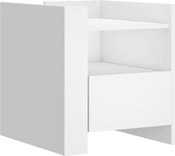 vidaXL - Nachtkastje - 45x50x50 - cm - bewerkt - hout - wit