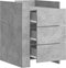 vidaXL - Nachtkastje - 45x50x65 - cm - bewerkt - hout - betongrijs