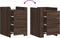 vidaXL - Nachtkastje - 45x50x65 - cm - bewerkt - hout - bruin - eikenkleurig