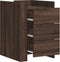 vidaXL - Nachtkastje - 45x50x65 - cm - bewerkt - hout - bruin - eikenkleurig