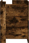 vidaXL - Nachtkastje - 45x50x65 - cm - bewerkt - hout - gerookt - eikenkleurig