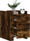 vidaXL - Nachtkastje - 45x50x65 - cm - bewerkt - hout - gerookt - eikenkleurig