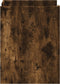 vidaXL - Nachtkastje - 45x50x65 - cm - bewerkt - hout - gerookt - eikenkleurig