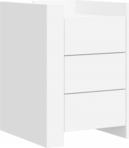 vidaXL - Nachtkastje - 45x50x65 - cm - bewerkt - hout - wit