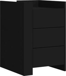 vidaXL - Nachtkastje - 45x50x65 - cm - bewerkt - hout - zwart