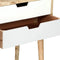 vidaXL - Nachtkastje - 47x35x59 - cm - massief - mangohout