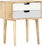 vidaXL - Nachtkastje - 47x35x59 - cm - massief - mangohout