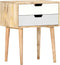 vidaXL - Nachtkastje - 47x35x59 - cm - massief - mangohout