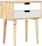 vidaXL - Nachtkastje - 47x35x59 - cm - massief - mangohout