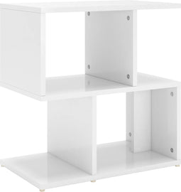 vidaXL - Nachtkastje - 50x30x51,5 - cm - bewerkt - hout - hoogglans - wit