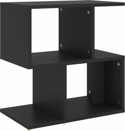 vidaXL - Nachtkastje - 50x30x51,5 - cm - bewerkt - hout - zwart