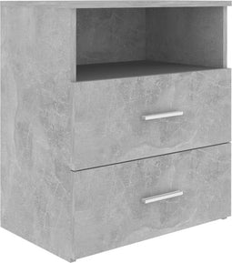 vidaXL - Nachtkastje - 50x32x60 - cm - betongrijs