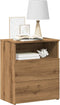 vidaXL - Nachtkastje - 50x32x60 - cm - bewerkt - hout - artisanaal - eikenkleurig