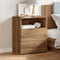 vidaXL - Nachtkastje - 50x32x60 - cm - bewerkt - hout - artisanaal - eikenkleurig