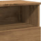 vidaXL - Nachtkastje - 50x32x60 - cm - bewerkt - hout - artisanaal - eikenkleurig