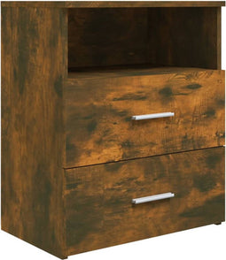 vidaXL - Nachtkastje - 50x32x60 - cm - gerookt - eikenkleurig