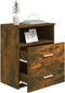 vidaXL - Nachtkastje - 50x32x60 - cm - gerookt - eikenkleurig