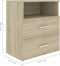 vidaXL - Nachtkastje - 50x32x60 - cm - sonoma - eikenkleurig