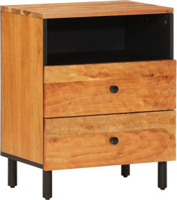 vidaXL - Nachtkastje - 50x33x60 - cm - massief - acaciahout