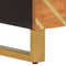 vidaXL - Nachtkastje - 50x33x60 - cm - massief - mangohout - bruin - en - zwart