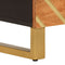vidaXL - Nachtkastje - 50x33x60 - cm - massief - mangohout - bruin - en - zwart
