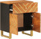 vidaXL - Nachtkastje - 50x33x60 - cm - massief - mangohout - bruin - en - zwart