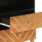vidaXL - Nachtkastje - 50x33x60 - cm - massief - mangohout - bruin - en - zwart