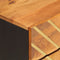 vidaXL - Nachtkastje - 50x33x60 - cm - massief - mangohout - bruin - en - zwart