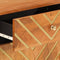 vidaXL - Nachtkastje - 50x33x60 - cm - massief - mangohout - bruin - en - zwart