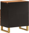 vidaXL - Nachtkastje - 50x33x60 - cm - massief - mangohout - bruin - en - zwart