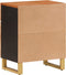 vidaXL - Nachtkastje - 50x33x60 - cm - massief - mangohout - bruin - en - zwart