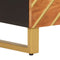 vidaXL - Nachtkastje - 50x33x60 - cm - massief - mangohout - bruin - en - zwart