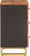 vidaXL - Nachtkastje - 50x33x60 - cm - massief - mangohout - bruin - en - zwart