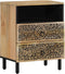 vidaXL - Nachtkastje - 50x33x60 - cm - massief - mangohout